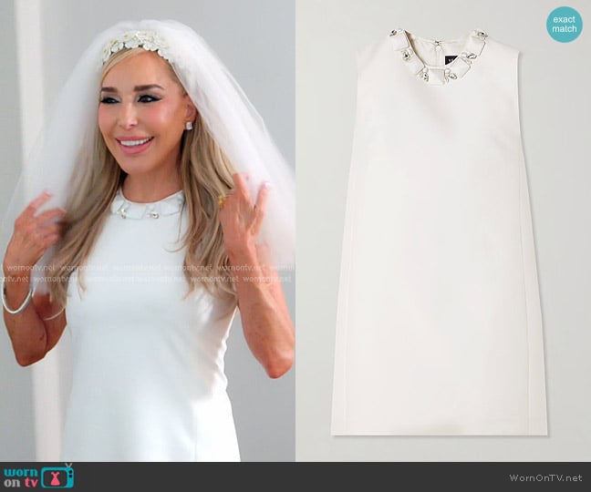 Versace Embellished Satin Mini Dress worn by Marysol Patton (Marysol Patton) on The Real Housewives of Miami
