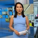 Vicky’s blue ribbed sleeveless dress on NBC News Daily