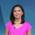 Vicky’s pink v-neck tee on Today