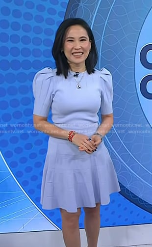 Vicky’s blue puff sleeve dress on Today