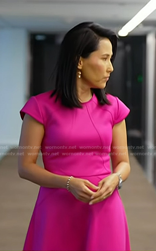 Vicky's pink cap sleeve dress on Today
