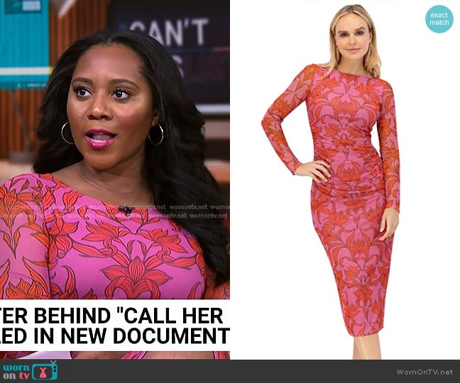 Kay’s pink floral print dress on NBC News Daily