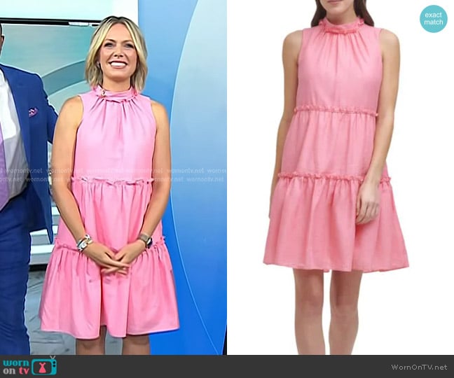 Vince Camuto Highneck Tiered Shift Dress worn by Dylan Dreyer on Today