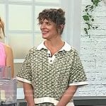 Vivian Howard’s space dye knit polo top and skirt on Today