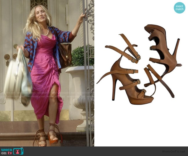 Vivienne Westwood Leather Sandals worn by Carrie Bradshaw (Sarah Jessica Parker) on And Just Like That