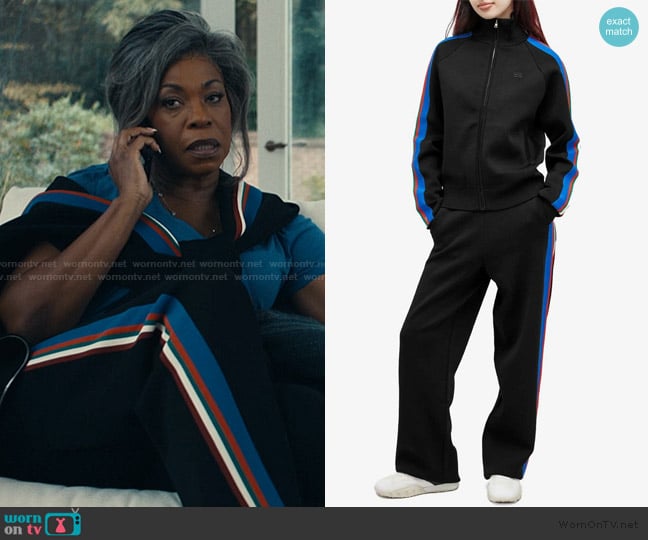Wales Bonner Tide Track Top worn by Catherine Lancaster (Lorraine Toussaint) on The Better Sister