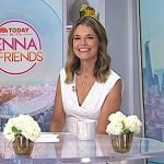Savannah’s white eyelet v-neck dress on Today