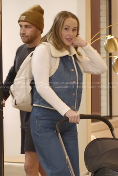 Whitney’s denim shearling vest on The Secret Lives of Mormon Wives
