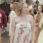 Whitney’s floral print midi dress on The Secret Lives of Mormon Wives