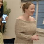 Whitney’s off shoulder knit dress on The Secret Lives of Mormon Wives