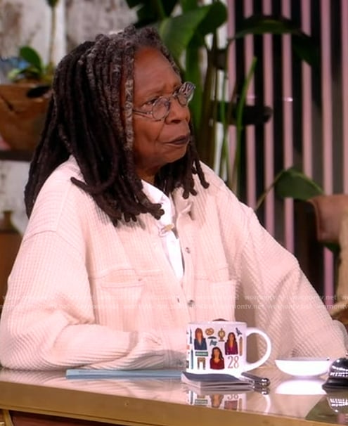 Whoopi's waffle knit shirt on The View