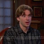 Will’s black plaid shirt on Days of our Lives