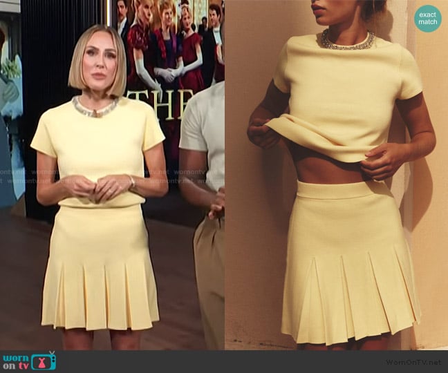 Zara Jewel Knit Top worn by Keltie Knight on E! News