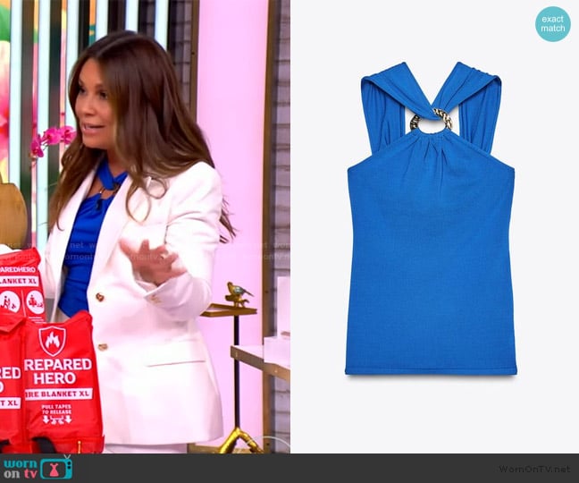 Zara Halter Knit Top worn by Gretta Monahan on The View
