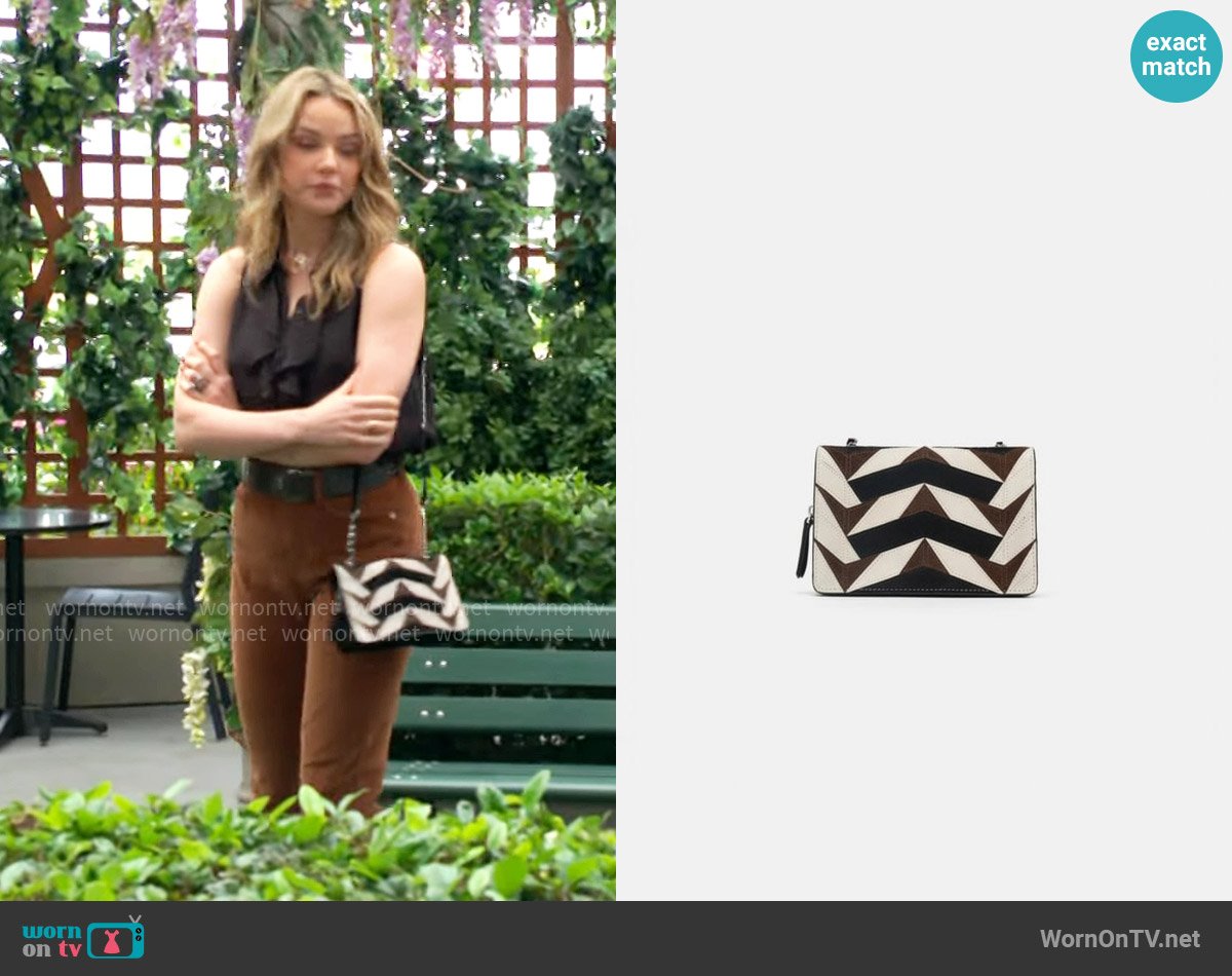 Zara Crossbody Bag worn by Tessa Porter (Cait Fairbanks) on The Young and the Restless