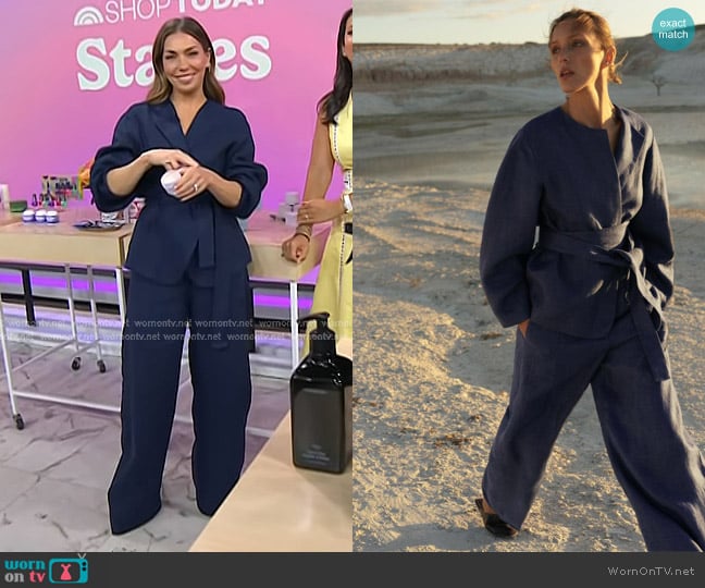 Zara Linen Kimono and Linen Pants worn by Melissa Garcia on Today