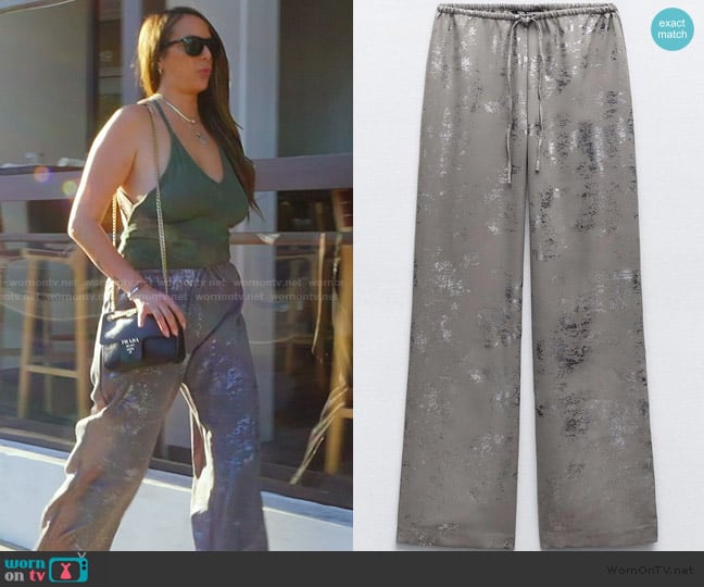 Zara Metallic Pants worn by Kristen Doute on The Valley