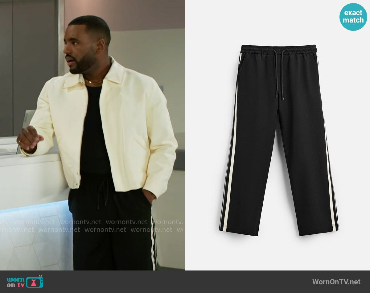 Zara Technical Pants with Bands worn by Andre Richardson (Sean Freeman) on Beyond the Gates
