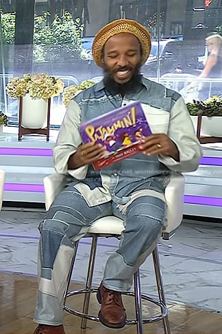 Ziggy Marley's patchwork denim shirt and jeans on Today