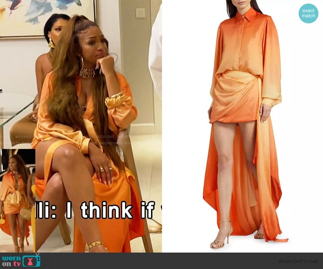 Zimmermann Tranquility Scarf Shirt worn by Drew Sidora on The Real Housewives of Atlanta