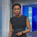 Zinhle’s black grid check dress on NBC News Daily