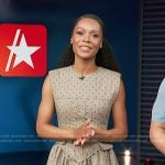 Zuri’s polka dot print mini dress on Access Hollywood