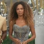 Zuri’s gray knit mini dress on Access Hollywood