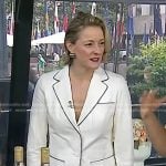 Vanessa Price’s white blazer with black piping on Today