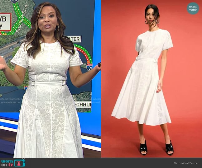 3.1 Phillip Lim x RTR Bonded Lace Midi Dress worn by Adelle Caballero on Today