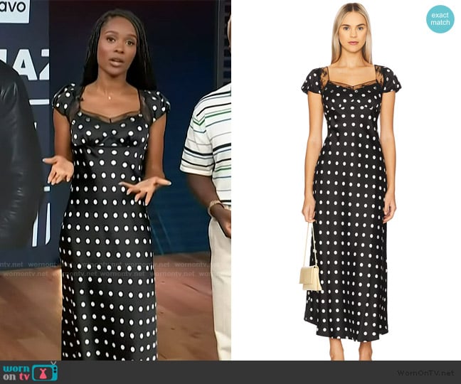 4th & Reckless Sana Dress worn by Zuri Hall on Access Hollywood