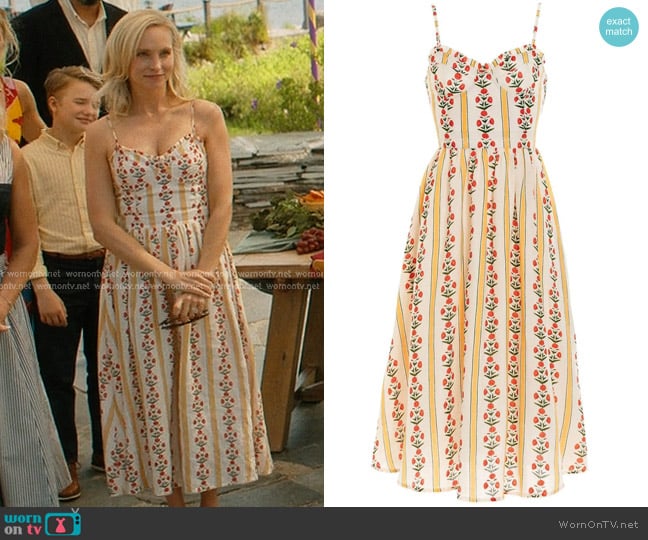 Agua by Agua Bendita Acacia Carmina Linen Midi Dress worn by Elizabeth Sinclair (Candice King) on We Were Liars