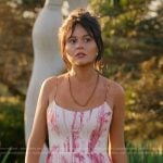 Cadence’s pink floral print midi dress on We Were Liars