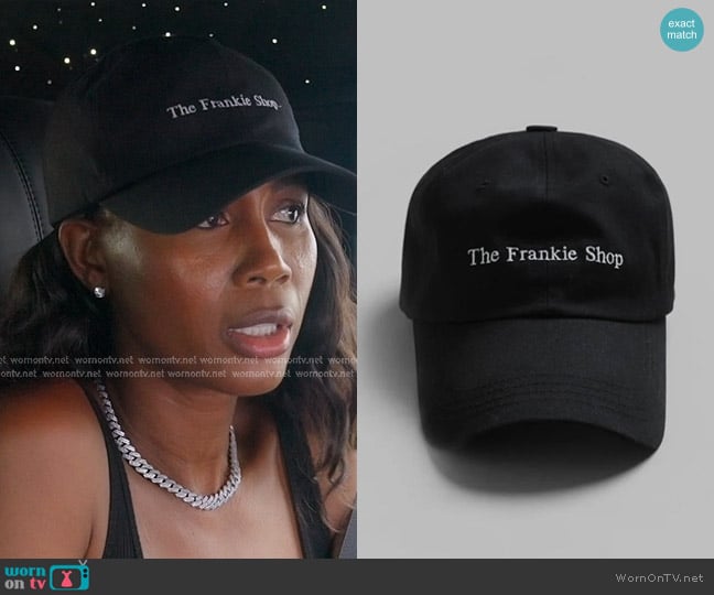 The Frankie Shop Frankie Baseball Cap in Black worn by Kiki Barth (Kiki Barth) on The Real Housewives of Miami