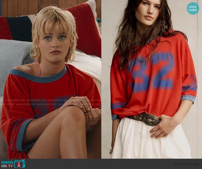 Free People  Lost & Found Ringer Tee worn by Mirren Sinclair Sheffield (Esther McGregor) on We Were Liars