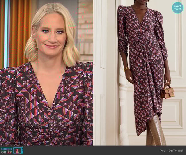 Isabel Marant Albini Dress worn by Caroline Polisi on CBS Mornings