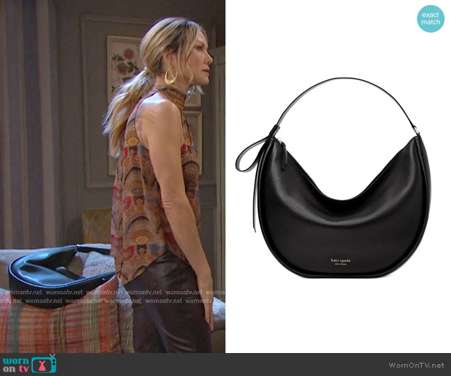 Kate Spade Smile Leather Shoulder Bag worn by Kristen DiMera (Stacy Haiduk) on Days of our Lives