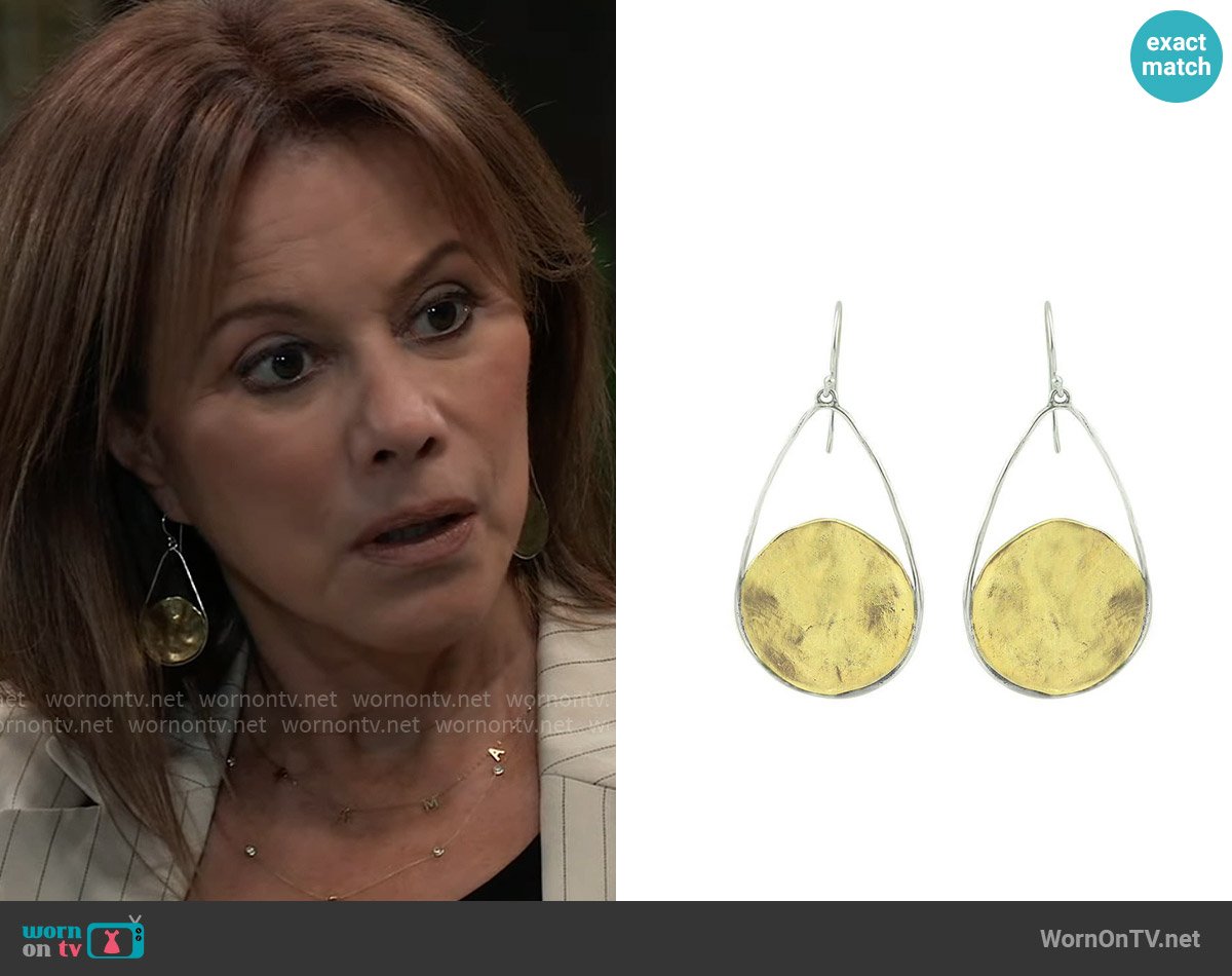 Waxing Poetic Nomad Earrings worn by Alexis Davis (Nancy Lee Grahn) on General Hospital