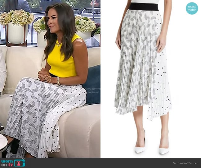 A.L.C. Grainger Pleated Asymmetric Midi Skirt worn by Kaylee Hartung on Today
