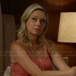 Abby’s red knit pajamas on The Young and the Restless