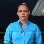 Linsey’s blue roll up sleeve shirt on Good Morning America
