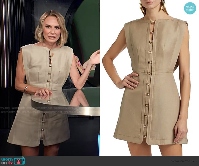Acler Cinderford Linen-Blend Sleeveless Minidress worn by Keltie Knight on E! News