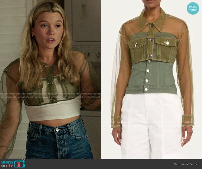 Act No1 Tulle Cropped Jacket worn by Taylor Jewel (Rain Spencer) on The Summer I Turned Pretty