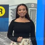 Adelle’s ivory floral print skirt on Today
