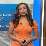 Adelle’s orange floral print wrap dress on Today