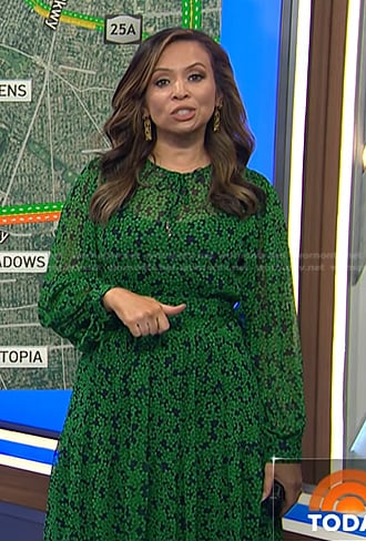 Adelle's green floral dress on Today