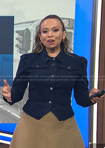 Adelle's navy jacket on Today