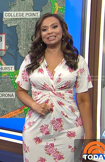 Adelle’s white floral twist dress on Today