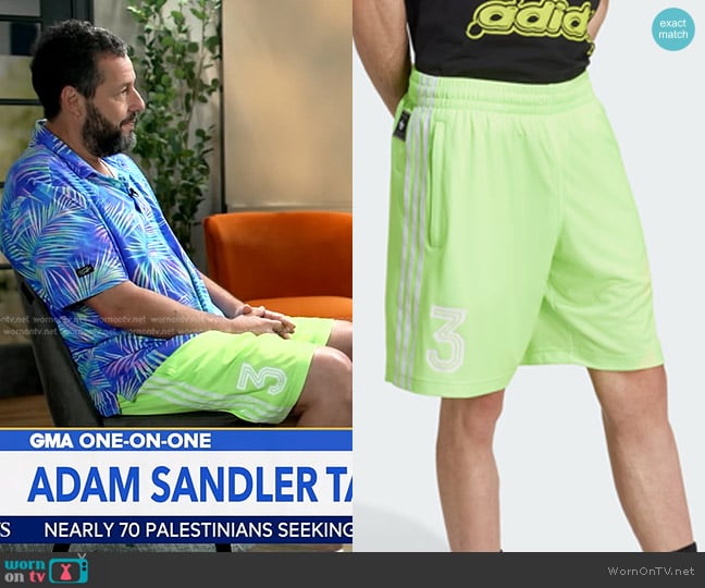 Adidas  Nuwave 90s Short 9-inch Inseam worn by Adam Sandler on Good Morning America