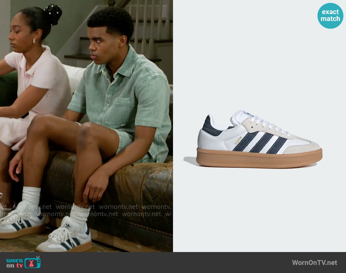 Adidas Samba XLG Shoes worn by Tyrell Richardson (Jaden Lucas Miller) on Beyond the Gates
