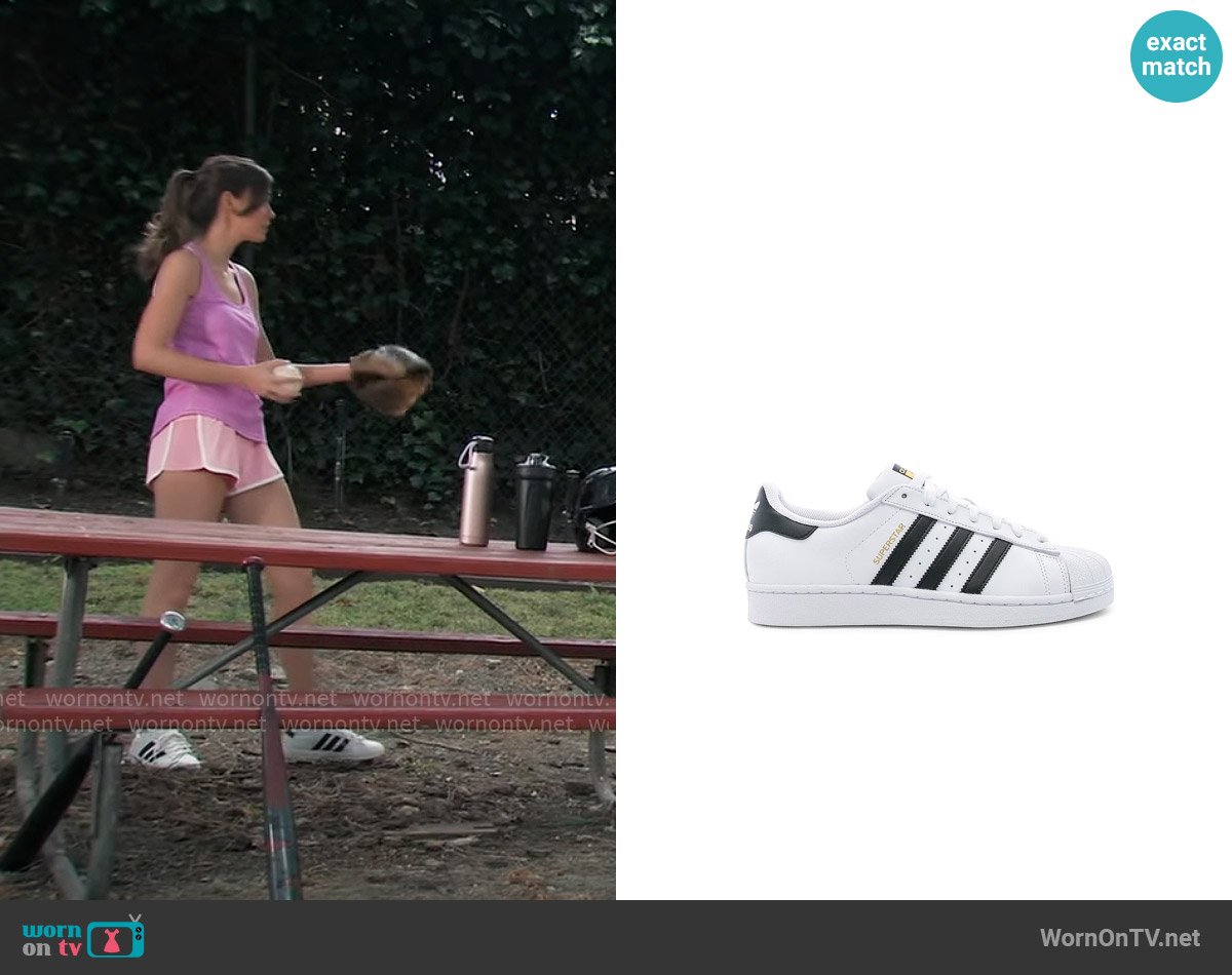 Adidas Superstar Foundation Sneakers worn by Emma Scorpio-Drake (Braedyn Bruner) on General Hospital